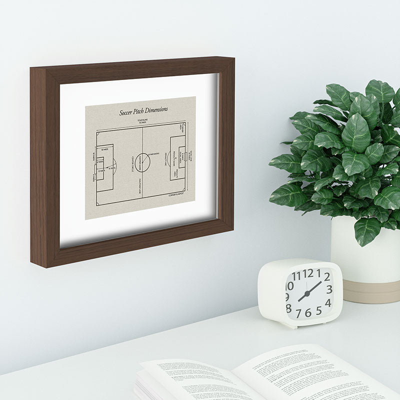 Society6 Design Studio Soccer Pitch Dimensions Recessed Framing Rectangle