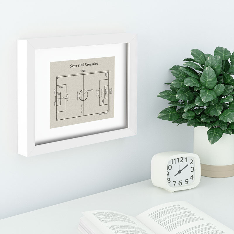 Society6 Design Studio Soccer Pitch Dimensions Recessed Framing Rectangle