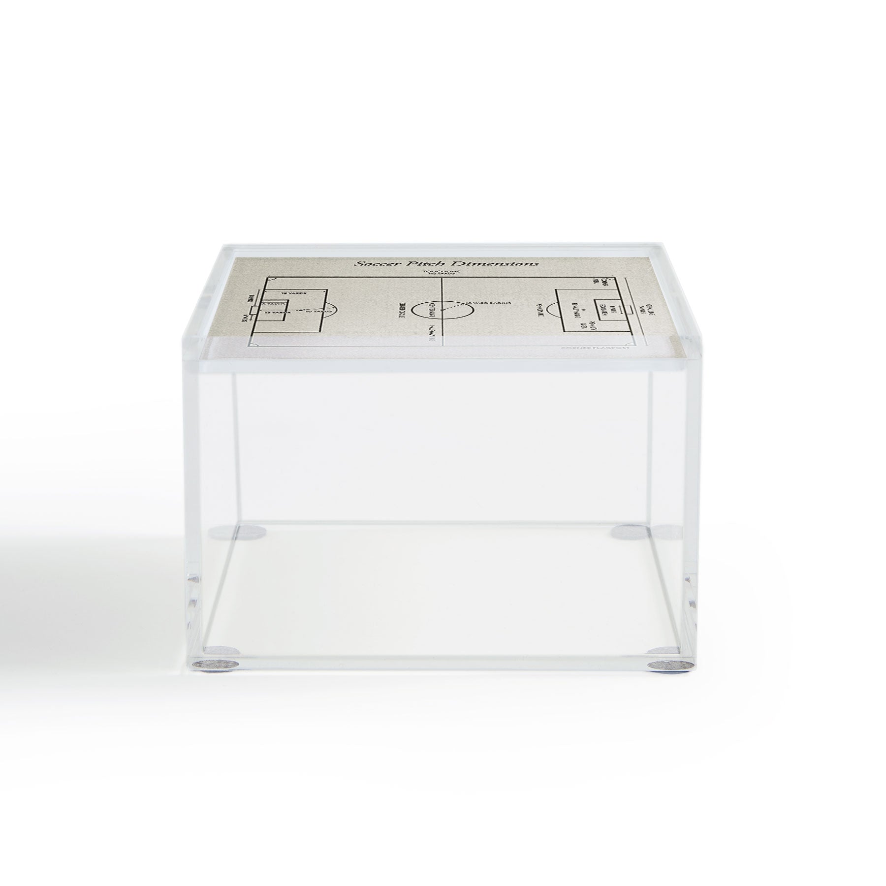 Society6 Design Studio Soccer Pitch Dimensions Acrylic Box