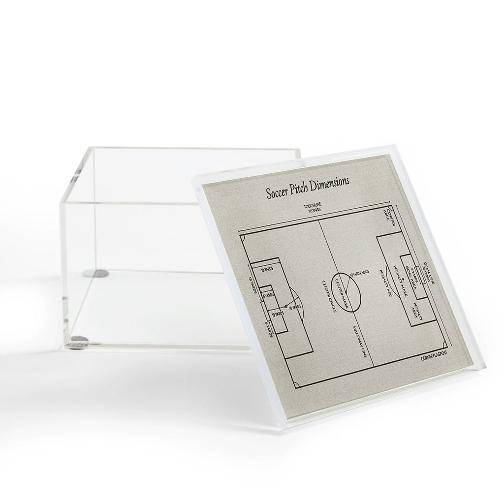 Society6 Design Studio Soccer Pitch Dimensions Acrylic Box