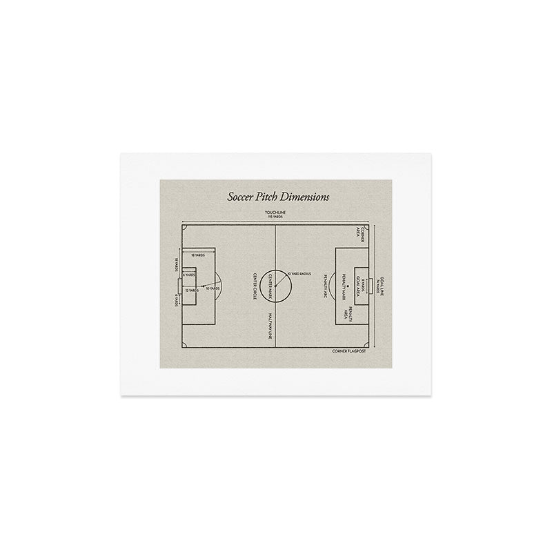 Society6 Design Studio Soccer Pitch Dimensions Art Print