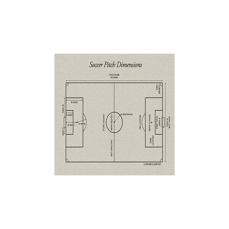 Society6 Design Studio Soccer Pitch Dimensions Art Print