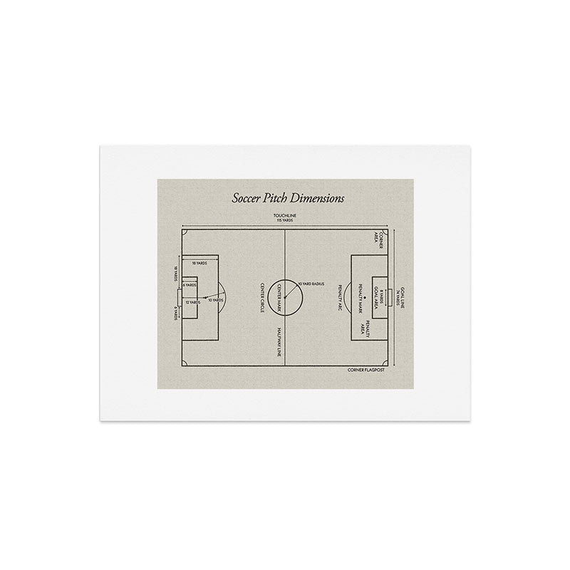 Society6 Design Studio Soccer Pitch Dimensions Art Print