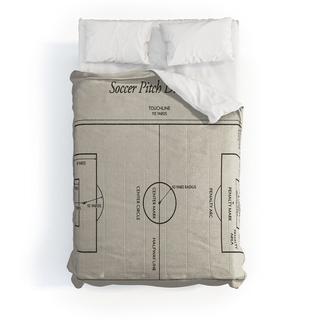 Society6 Design Studio Soccer Pitch Dimensions Comforter