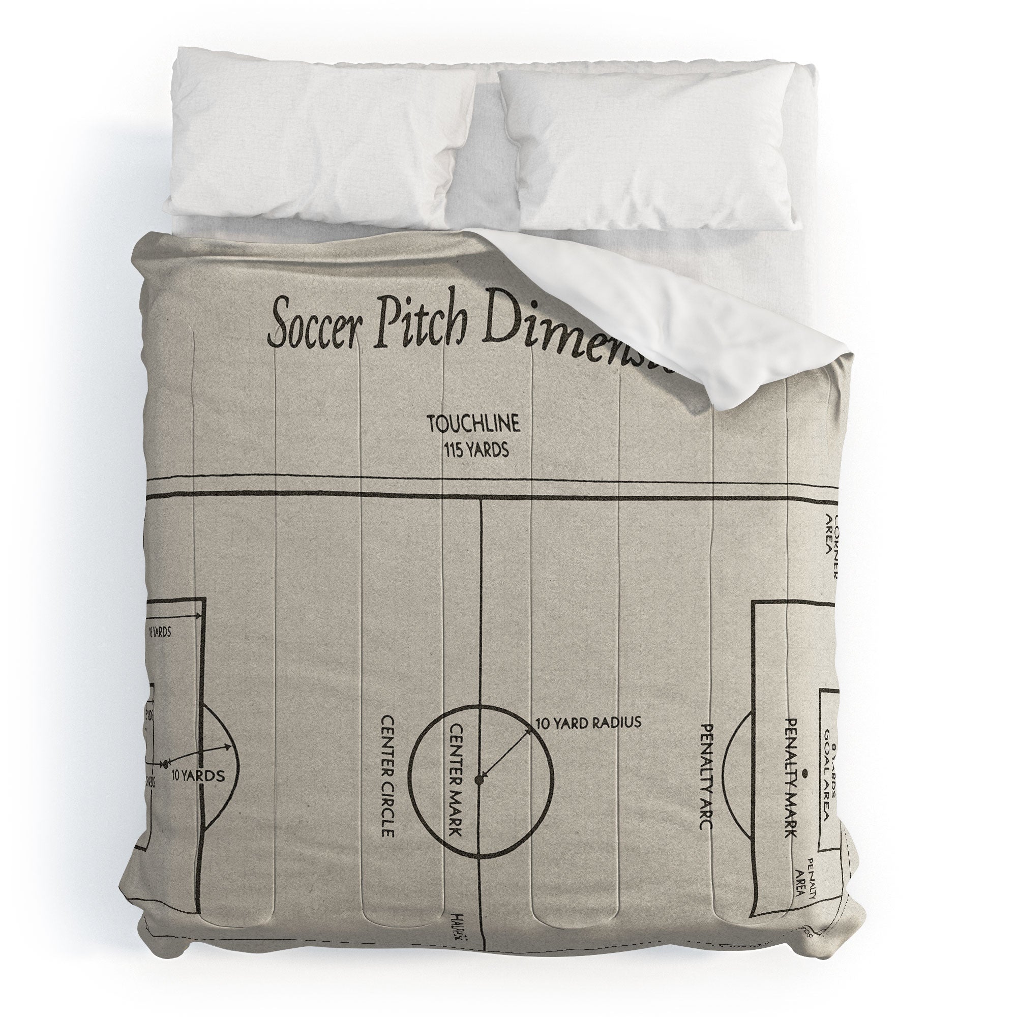 Society6 Design Studio Soccer Pitch Dimensions Comforter