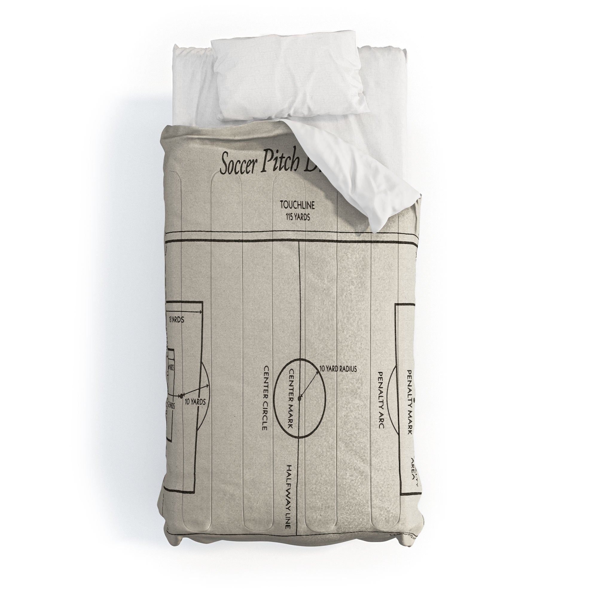 Society6 Design Studio Soccer Pitch Dimensions Comforter