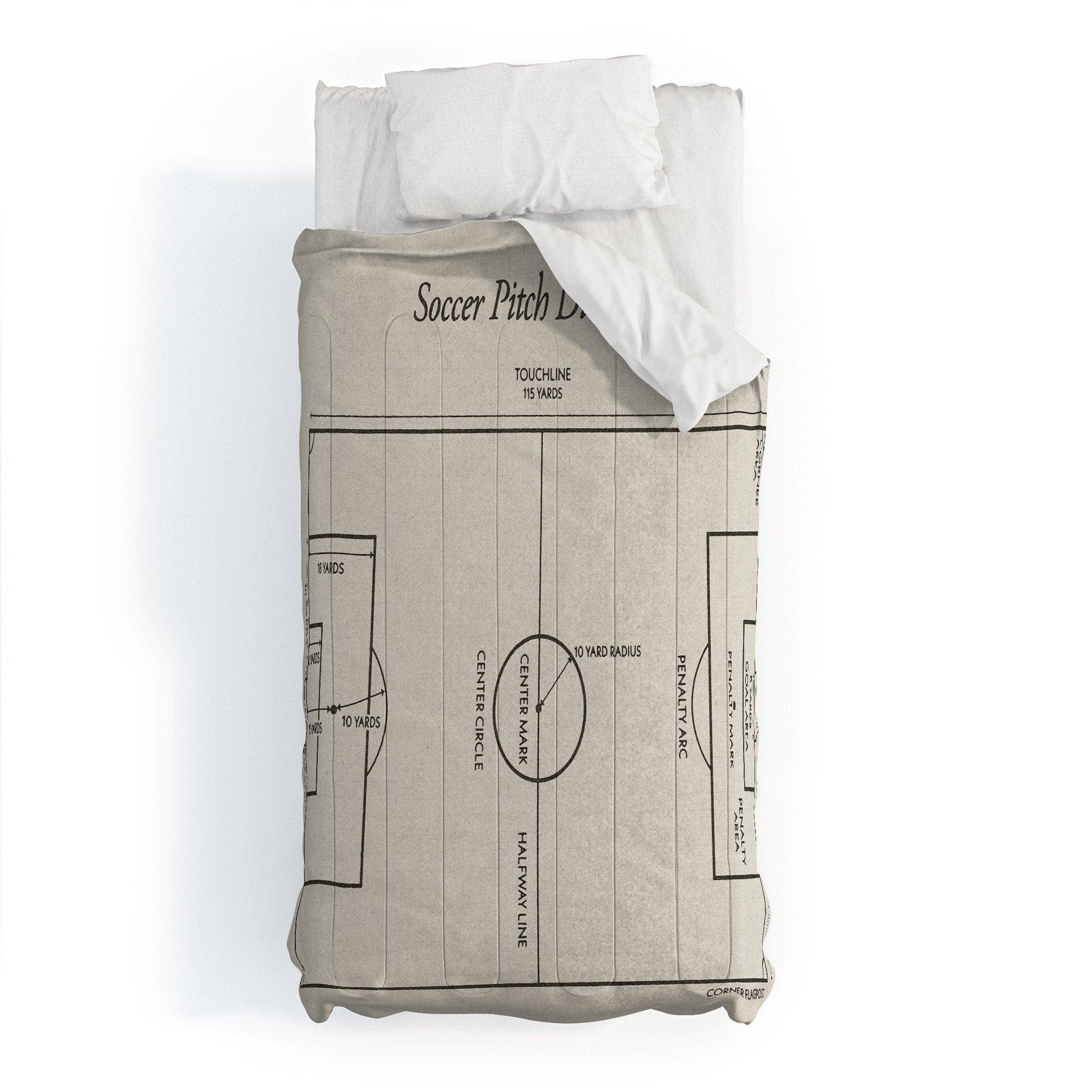Society6 Design Studio Soccer Pitch Dimensions Comforter