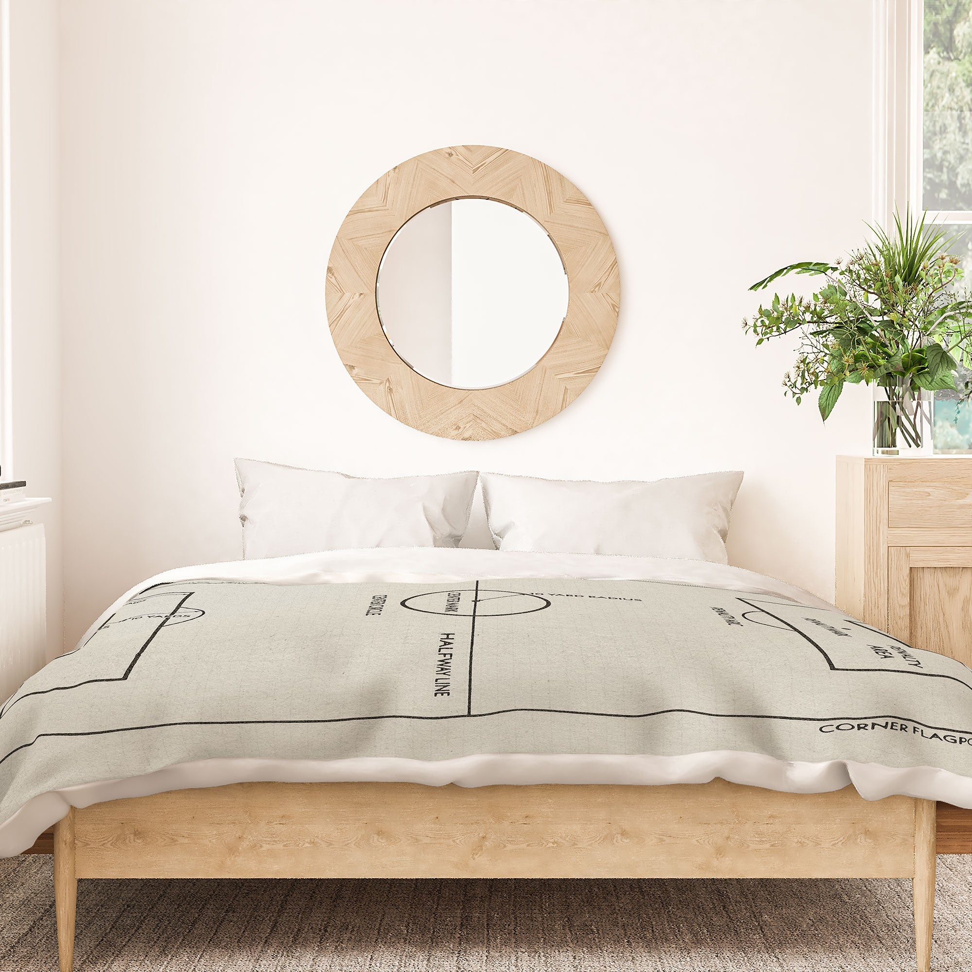 Society6 Design Studio Soccer Pitch Dimensions Duvet Cover