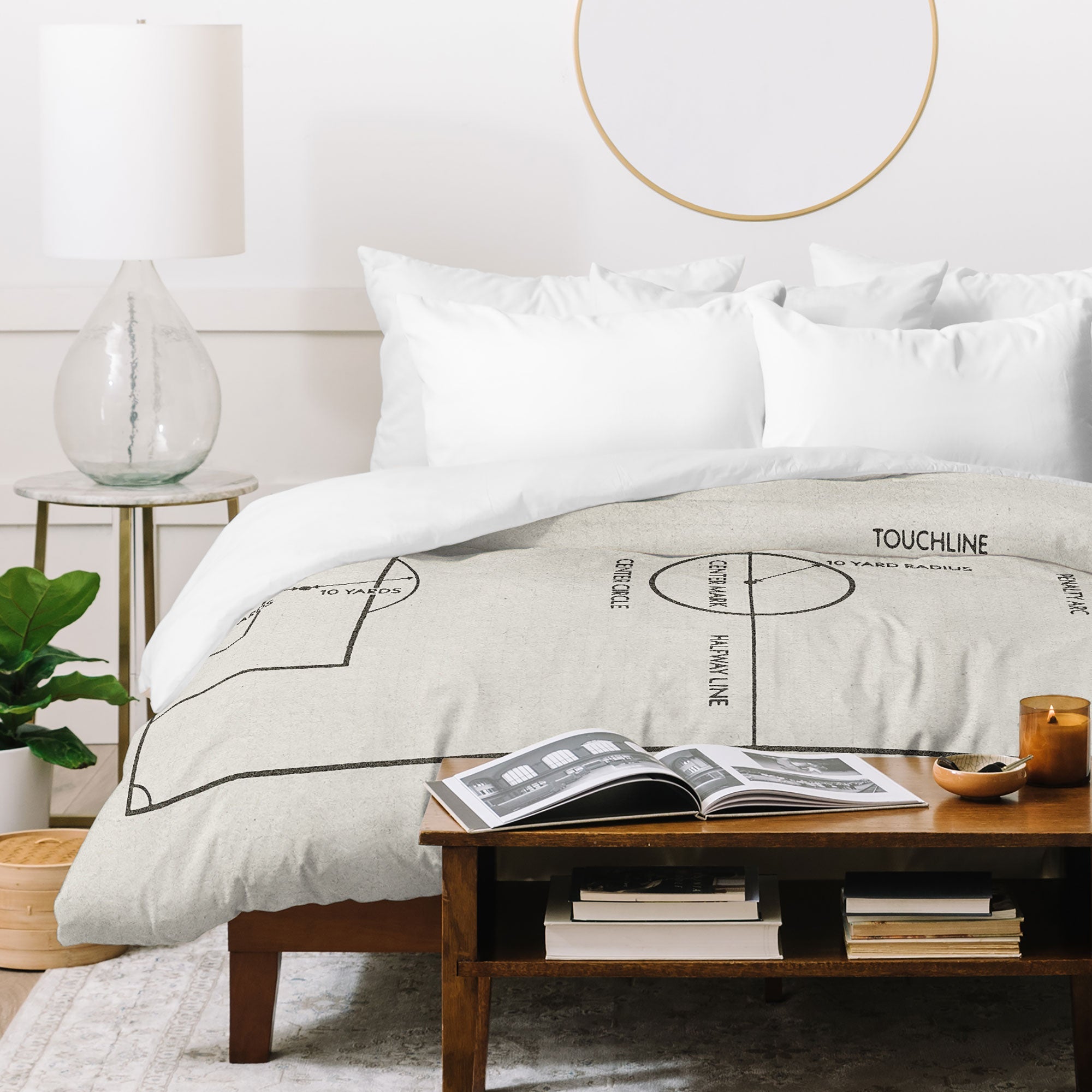 Society6 Design Studio Soccer Pitch Dimensions Duvet Cover