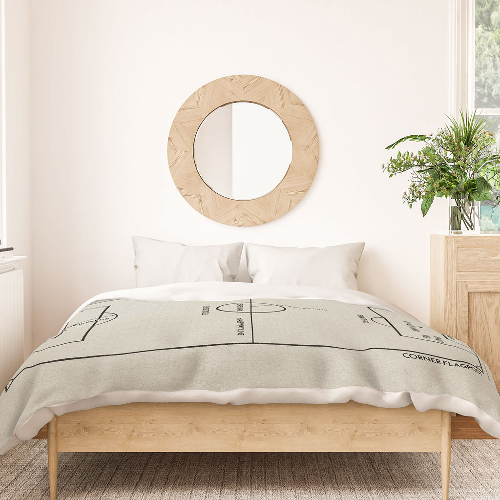 Society6 Design Studio Soccer Pitch Dimensions Duvet Cover