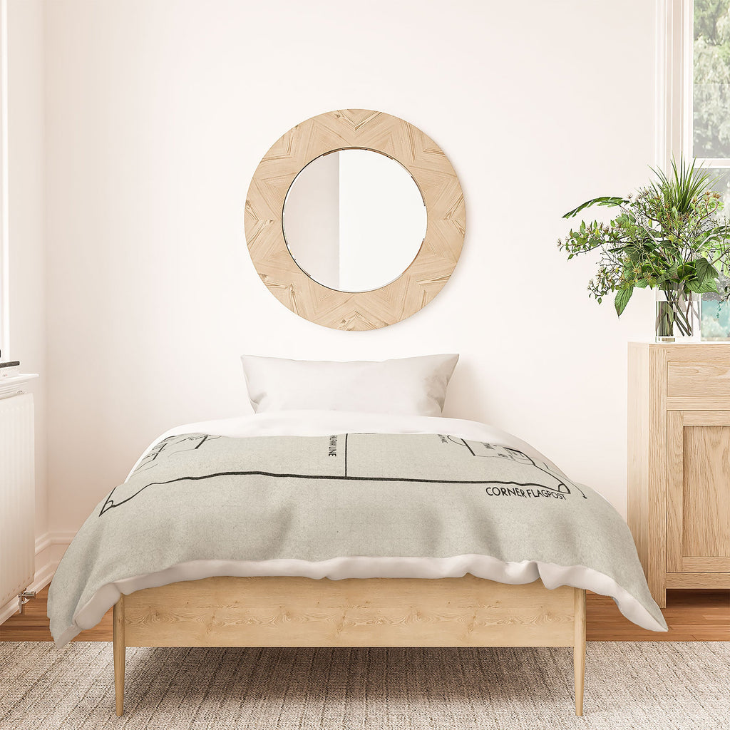 Society6 Design Studio Soccer Pitch Dimensions Duvet Cover