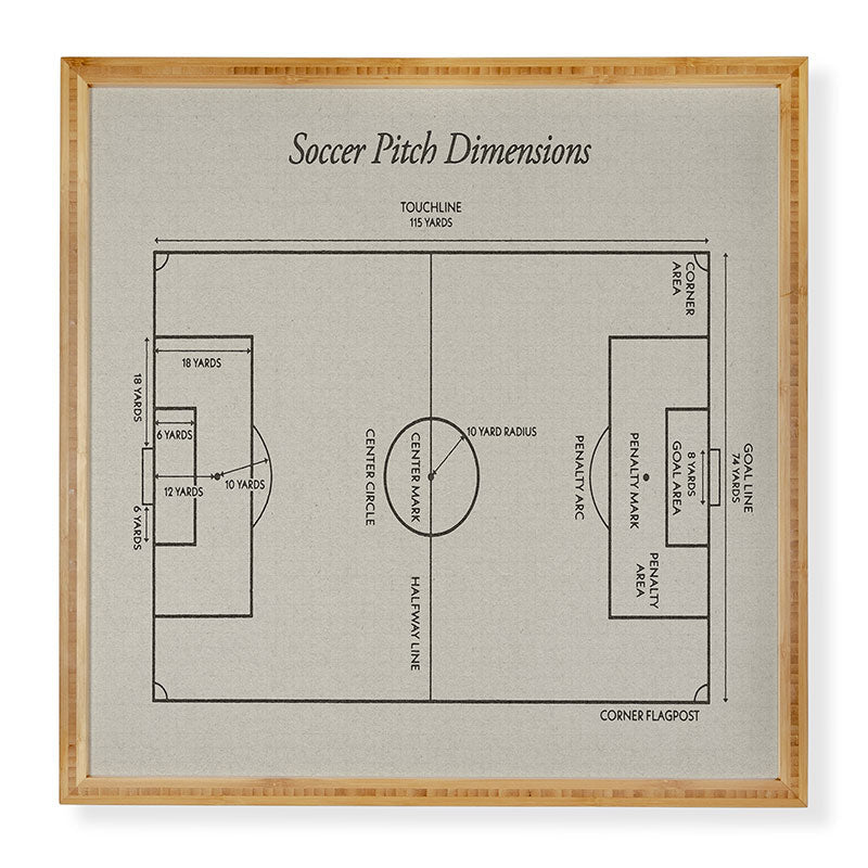 Society6 Design Studio Soccer Pitch Dimensions Framed Wall Art