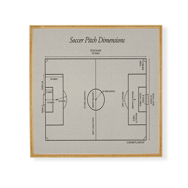 Society6 Design Studio Soccer Pitch Dimensions Framed Wall Art