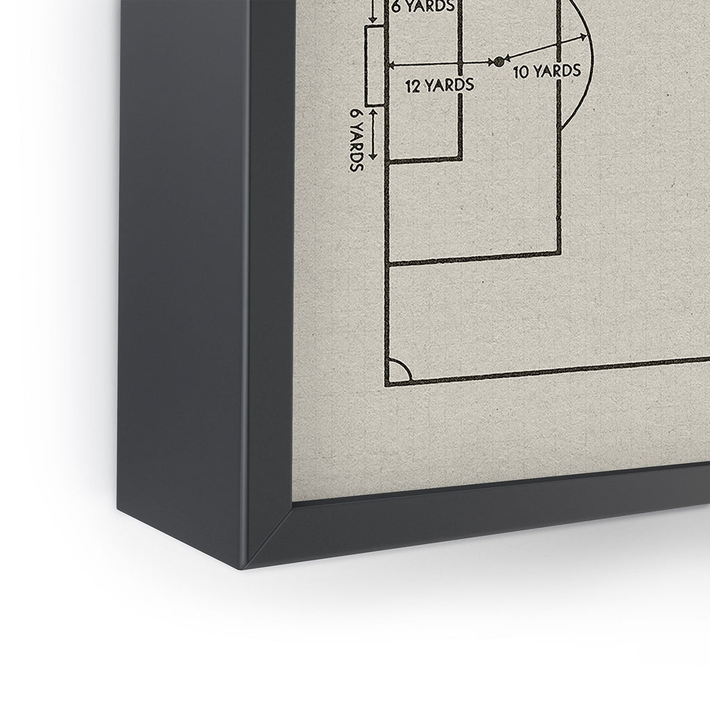 Society6 Design Studio Soccer Pitch Dimensions Framed Mini Art Print