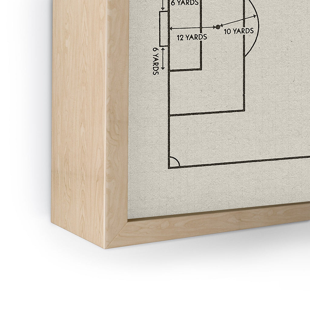 Society6 Design Studio Soccer Pitch Dimensions Framed Mini Art Print