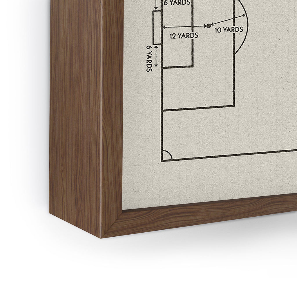 Society6 Design Studio Soccer Pitch Dimensions Framed Mini Art Print