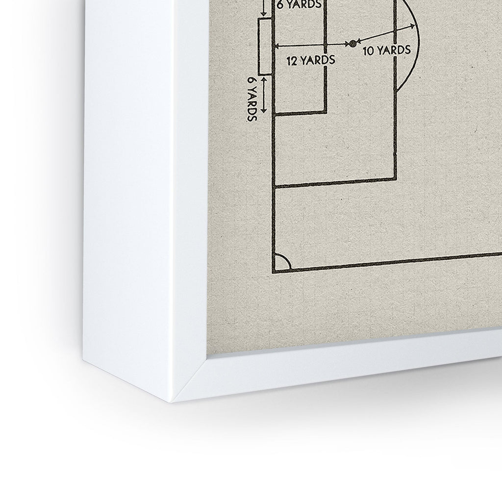 Society6 Design Studio Soccer Pitch Dimensions Framed Mini Art Print
