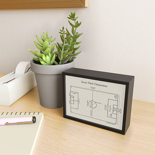 Society6 Design Studio Soccer Pitch Dimensions Framed Mini Art Print