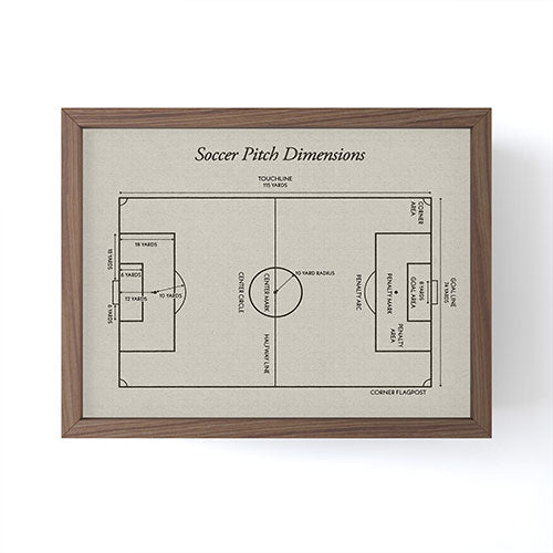 Society6 Design Studio Soccer Pitch Dimensions Framed Mini Art Print