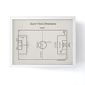 Society6 Design Studio Soccer Pitch Dimensions Framed Mini Art Print
