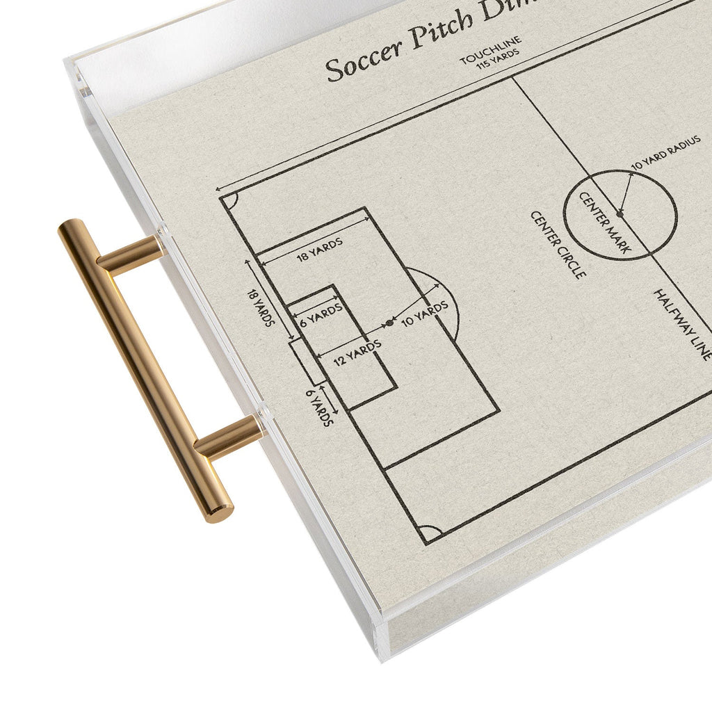 Society6 Design Studio Soccer Pitch Dimensions Acrylic Tray