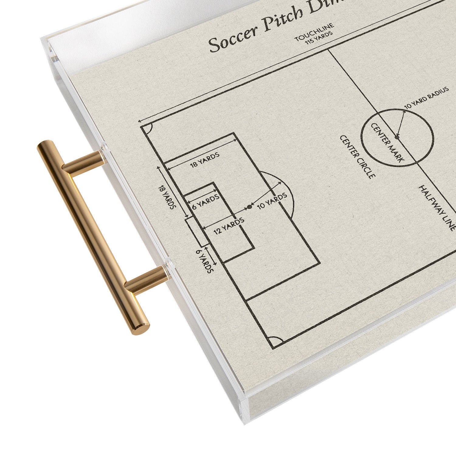 Society6 Design Studio Soccer Pitch Dimensions Acrylic Tray