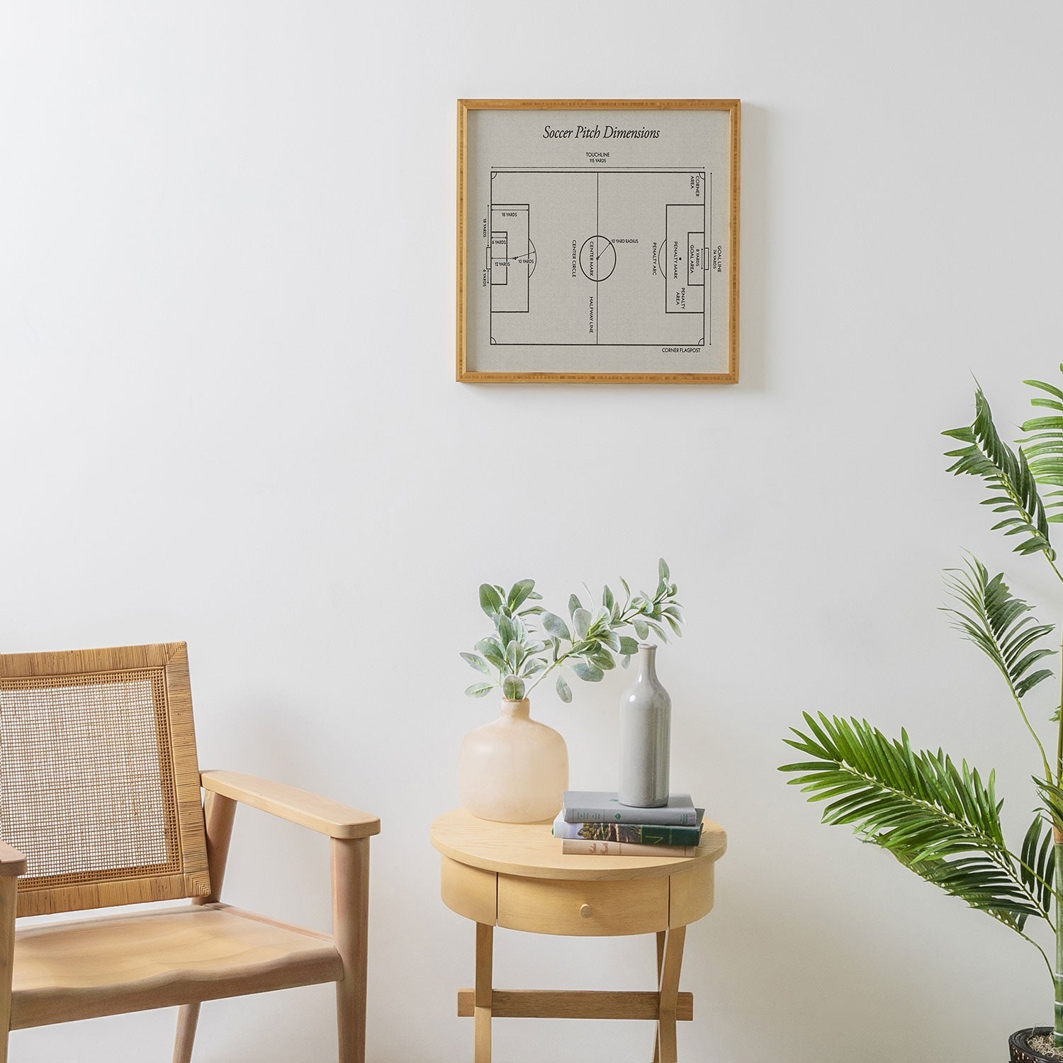Society6 Design Studio Soccer Pitch Dimensions Framed Wall Art