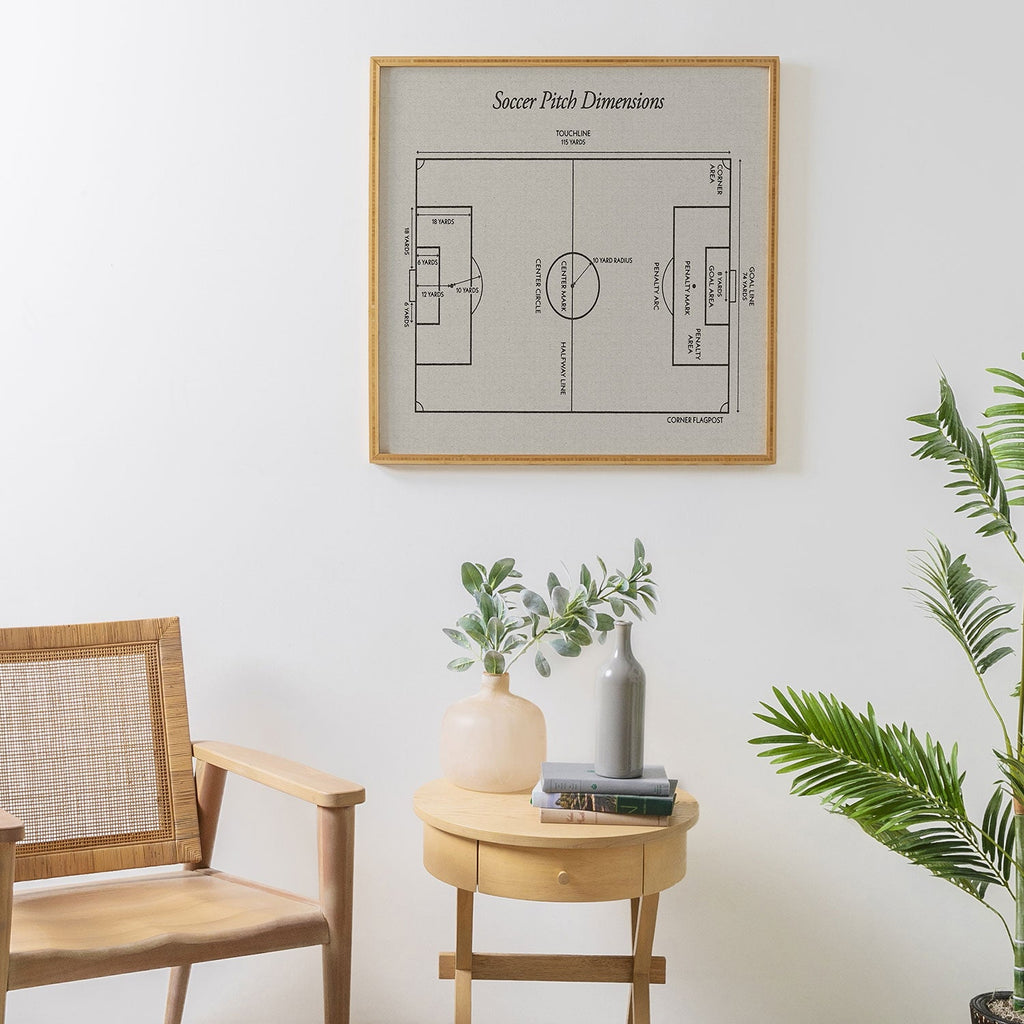 Society6 Design Studio Soccer Pitch Dimensions Framed Wall Art