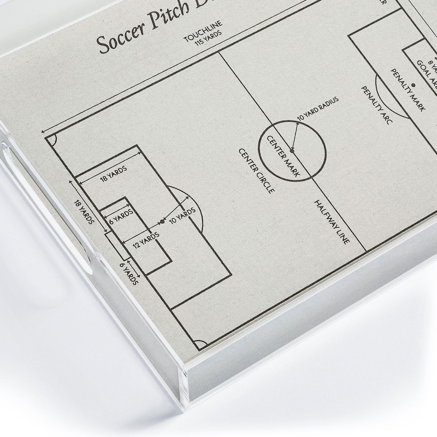 Society6 Design Studio Soccer Pitch Dimensions Acrylic Tray