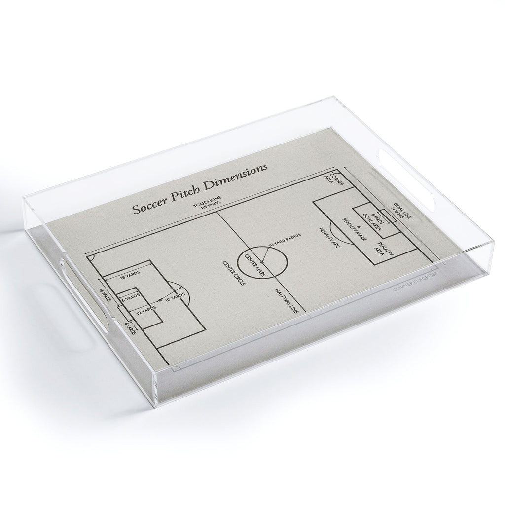 Society6 Design Studio Soccer Pitch Dimensions Acrylic Tray