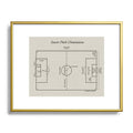 Society6 Design Studio Soccer Pitch Dimensions Metal Framed Art Print