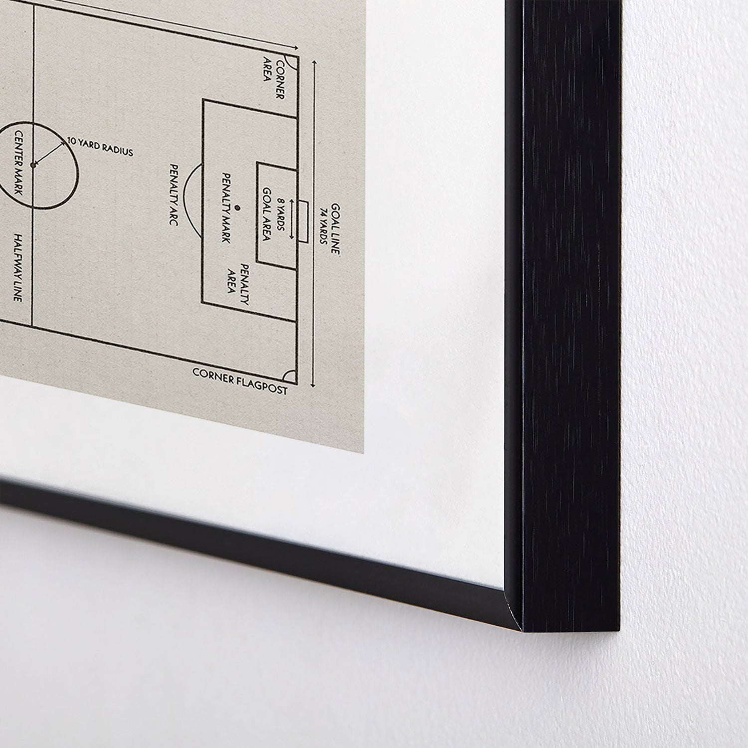 Society6 Design Studio Soccer Pitch Dimensions Metal Framed Art Print