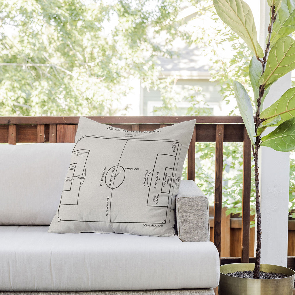 Society6 Design Studio Soccer Pitch Dimensions Outdoor Throw Pillow