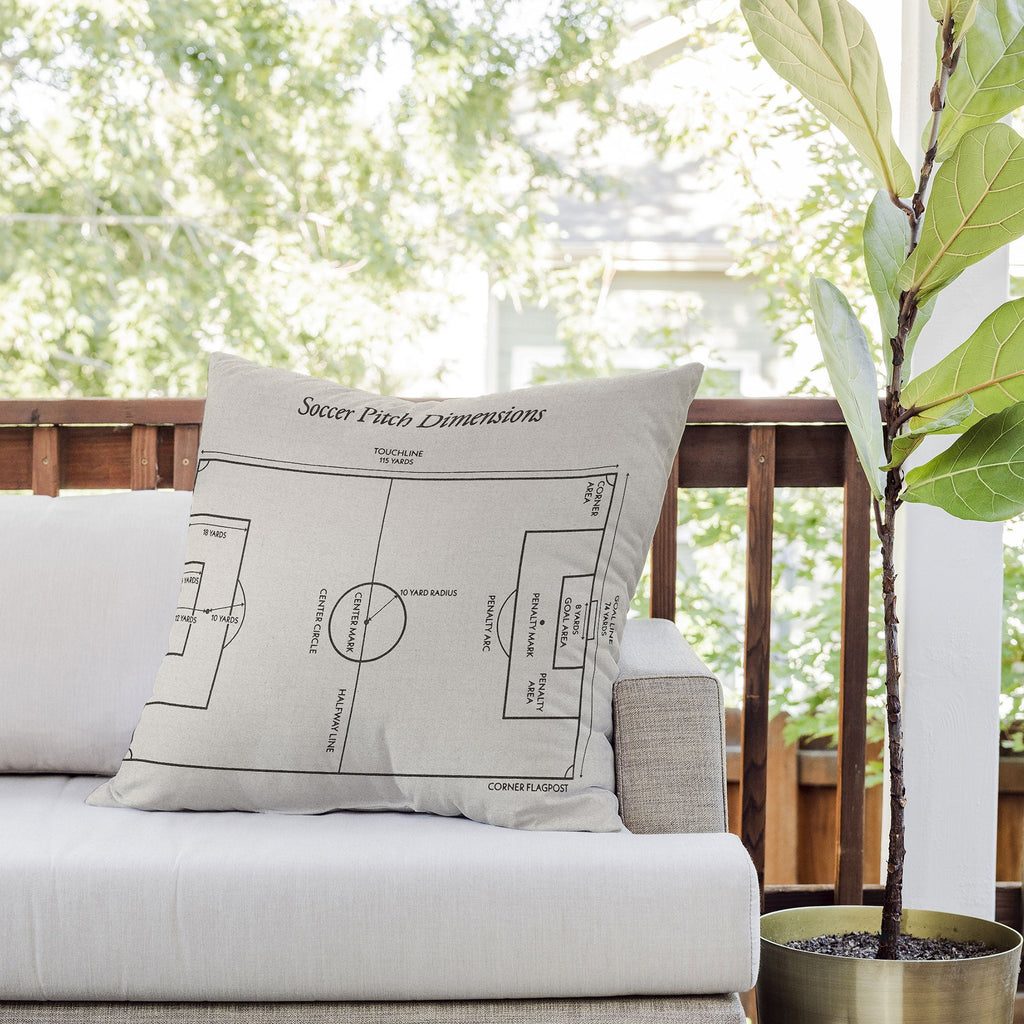 Society6 Design Studio Soccer Pitch Dimensions Outdoor Throw Pillow