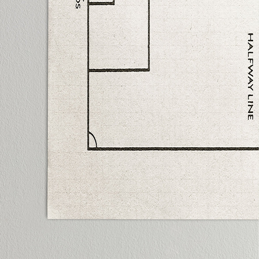 Society6 Design Studio Soccer Pitch Dimensions Poster