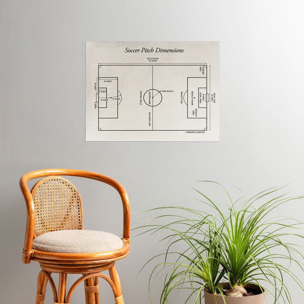 Society6 Design Studio Soccer Pitch Dimensions Poster