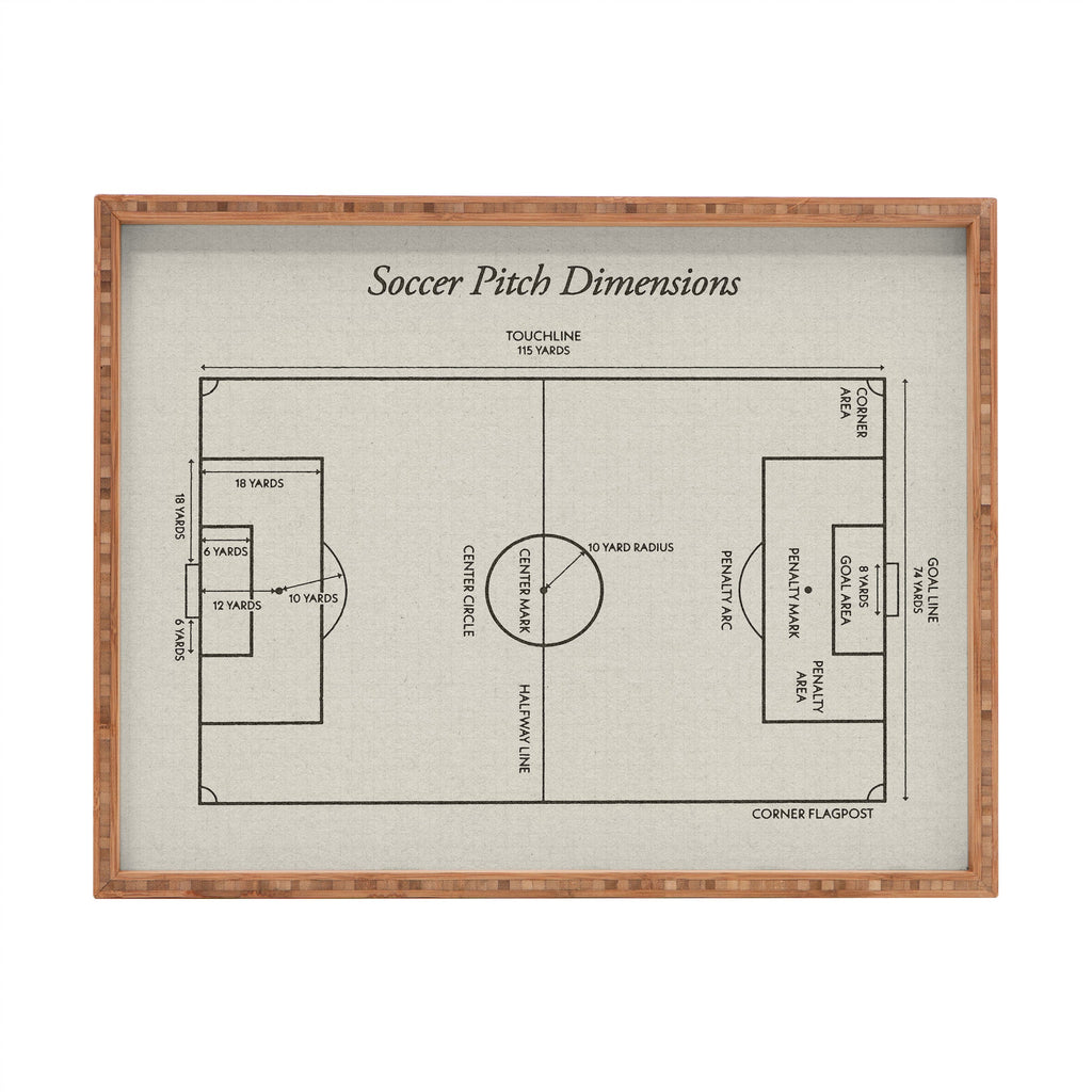 Society6 Design Studio Soccer Pitch Dimensions Rectangular Tray