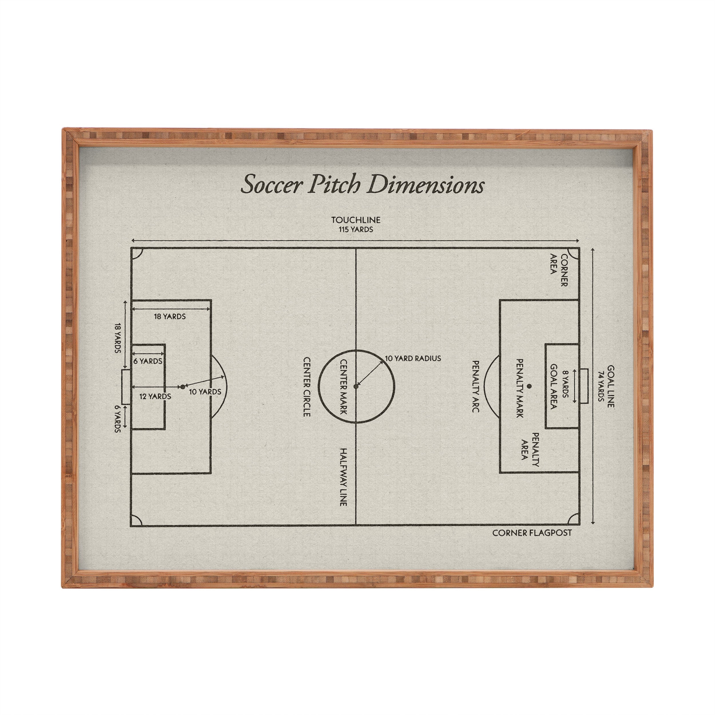 Society6 Design Studio Soccer Pitch Dimensions Rectangular Tray