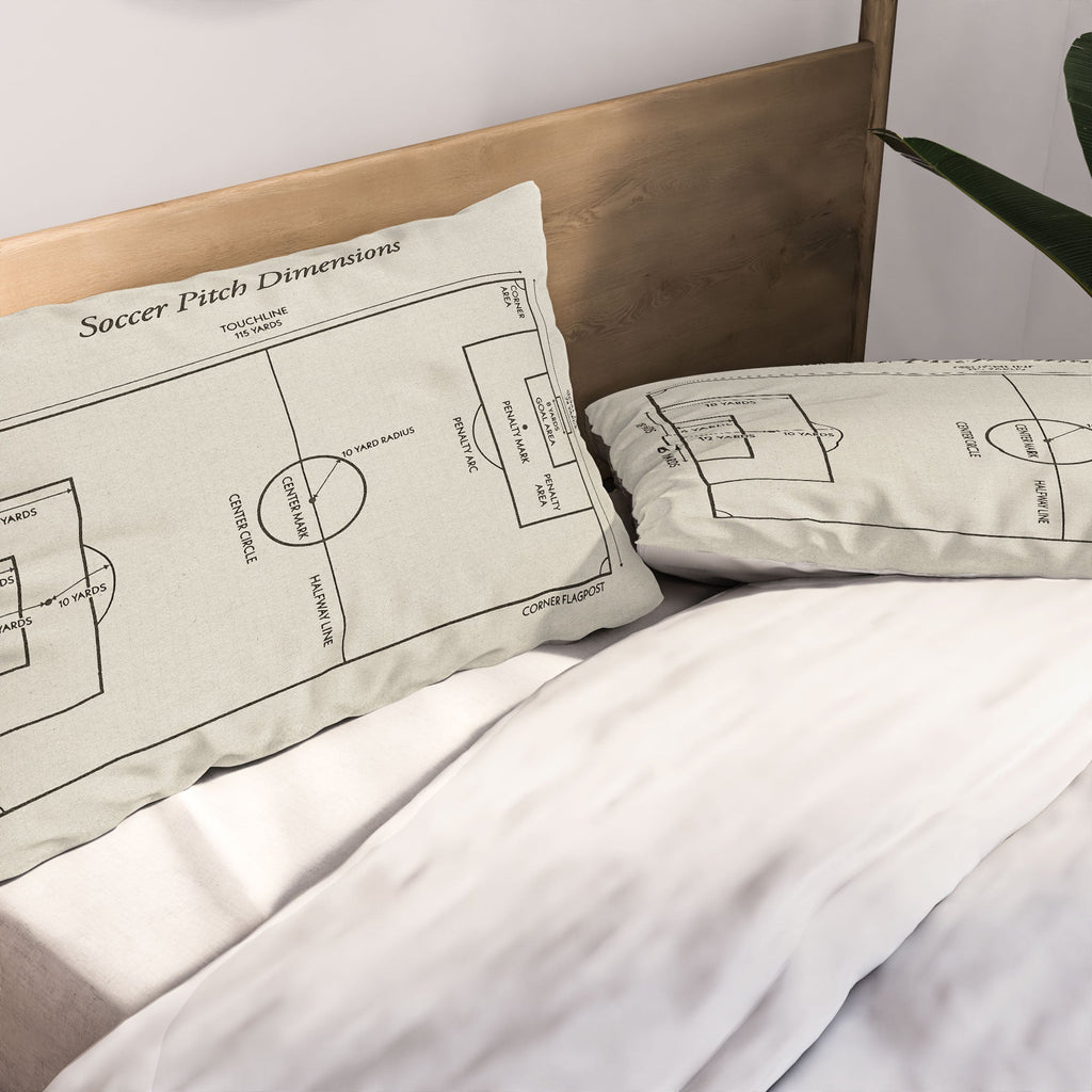 Society6 Design Studio Soccer Pitch Dimensions Pillow Shams