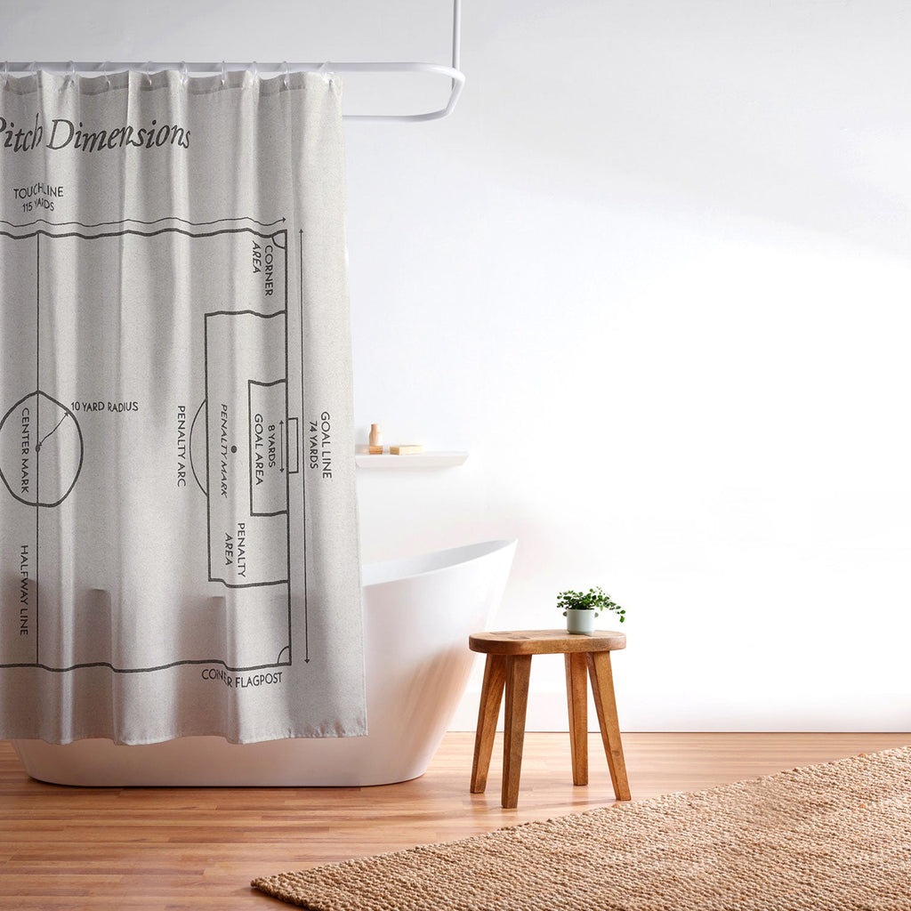 Society6 Design Studio Soccer Pitch Dimensions Shower Curtain