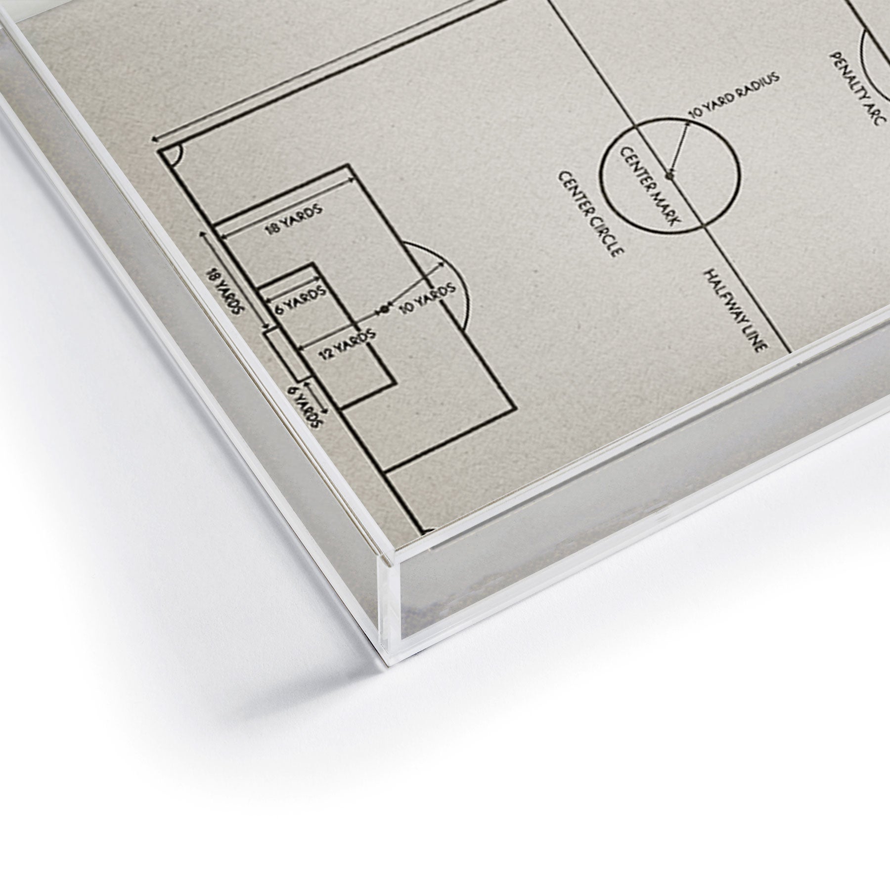 Society6 Design Studio Soccer Pitch Dimensions Acrylic Tray