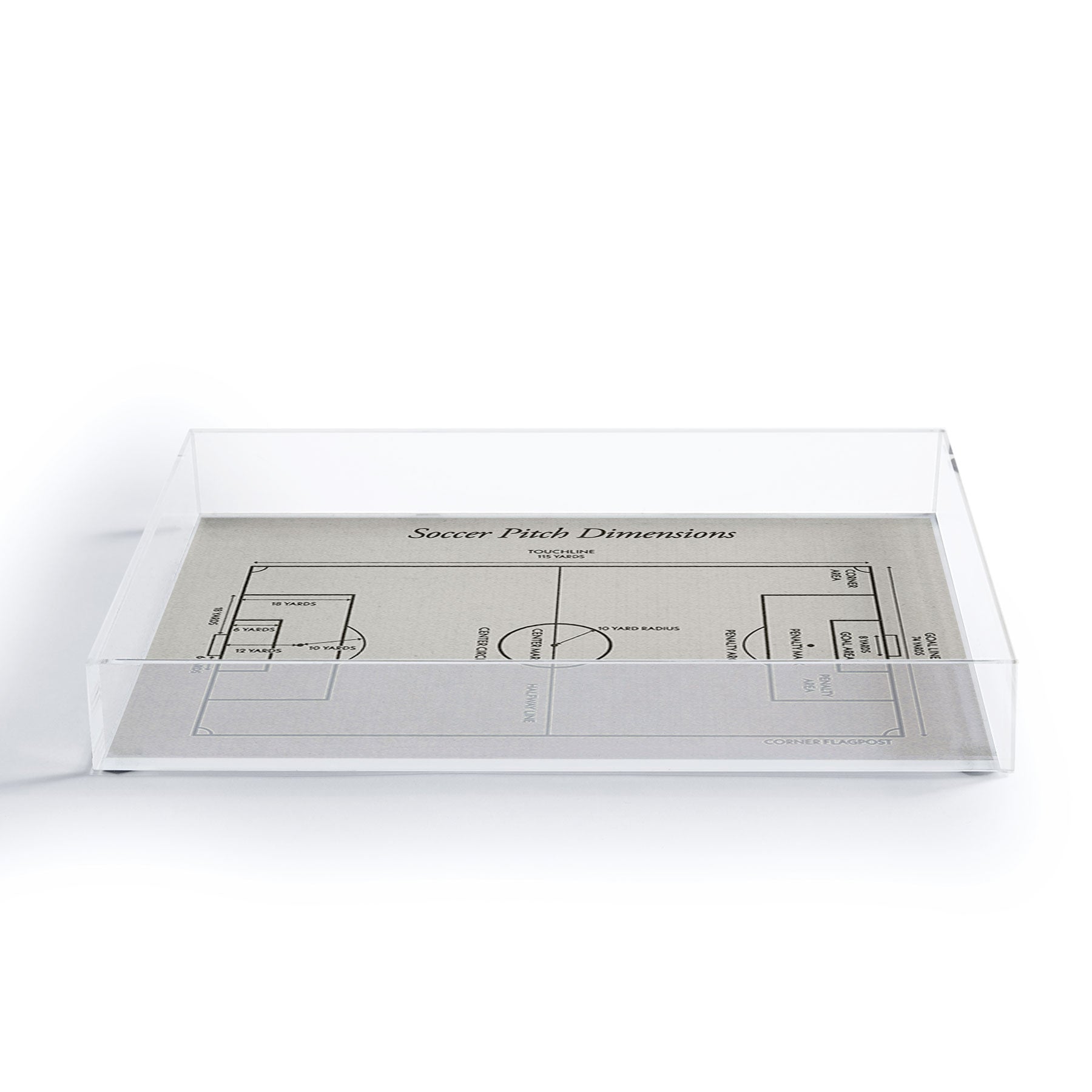 Society6 Design Studio Soccer Pitch Dimensions Acrylic Tray
