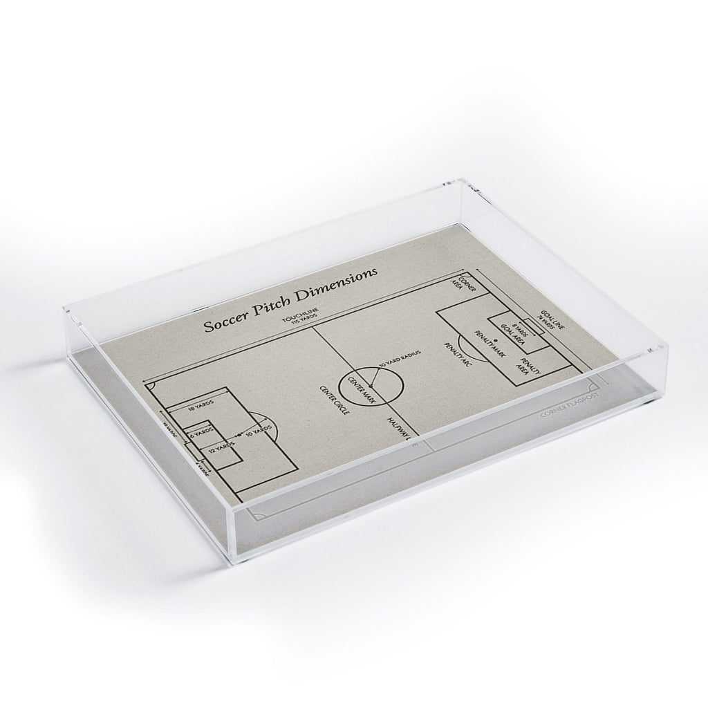 Society6 Design Studio Soccer Pitch Dimensions Acrylic Tray