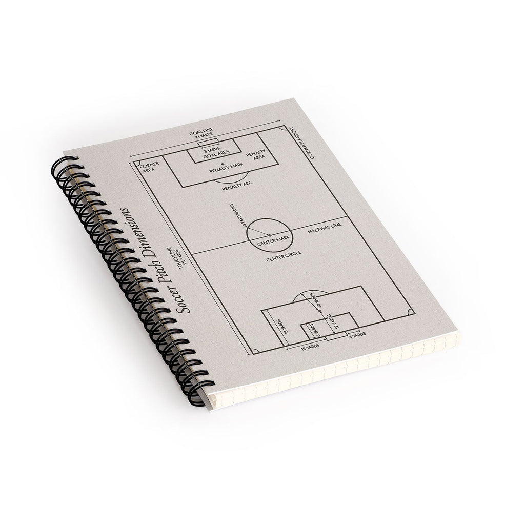 Society6 Design Studio Soccer Pitch Dimensions Spiral Notebook