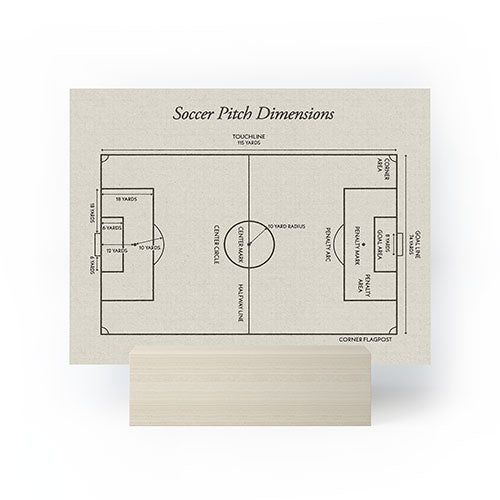Society6 Design Studio Soccer Pitch Dimensions Mini Art Print