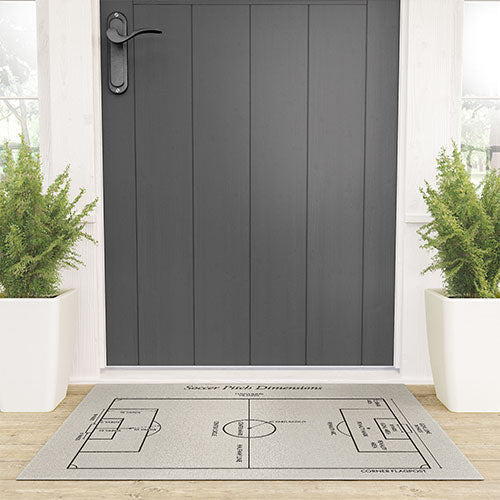 Society6 Design Studio Soccer Pitch Dimensions Welcome Mat