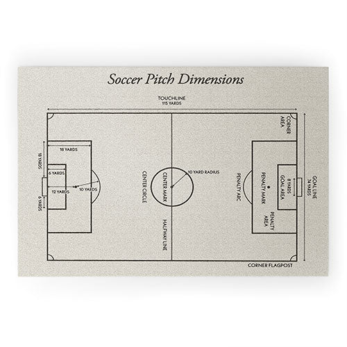 Society6 Design Studio Soccer Pitch Dimensions Welcome Mat