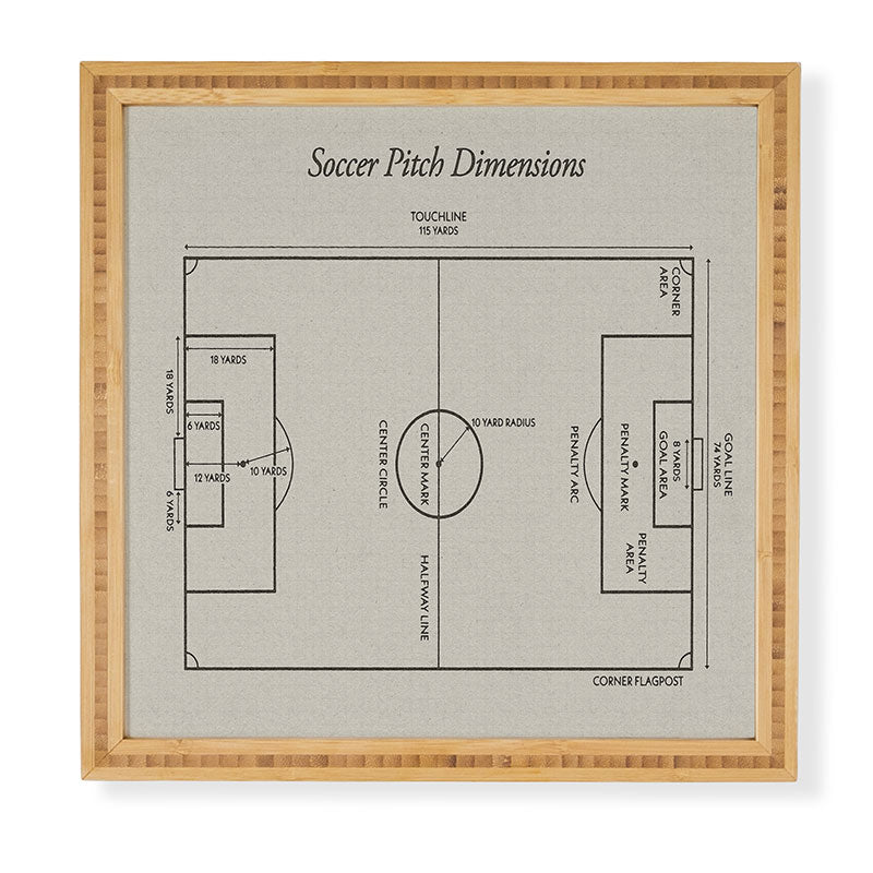 Society6 Design Studio Soccer Pitch Dimensions Framed Wall Art