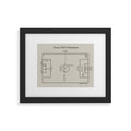 Society6 Design Studio Soccer Pitch Dimensions Framed Art Print