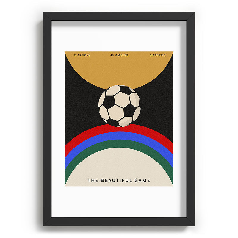 Society6 Design Studio The Beautiful Game Recessed Framing Rectangle